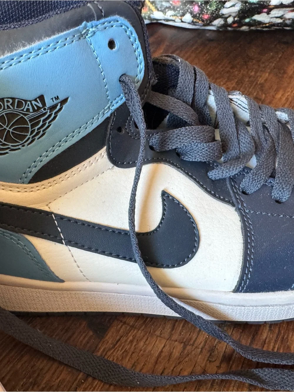 Jordan High Top Sneakers - Light Blue/Black/White